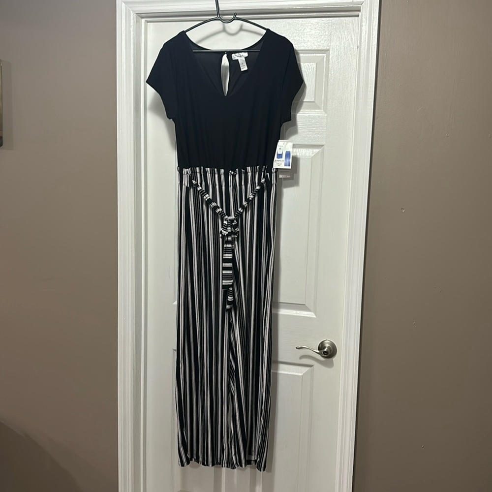 Jumpsuit black/white